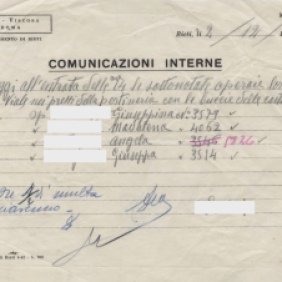 Archivio di Stato di Rieti, Archivio della Snia di Rieti, Comunicazioni interne, 2 dicembre 1942